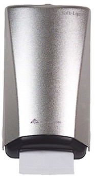 Safe-T-Gard™ Brushed Stainless Door Tissue Dispenser.  11" x 4" x 6.5".