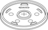 A Picture of product 120-419 Straw Slot Lid.  Translucent.  Fits 24J24 Cups.