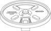 A Picture of product 120-422 Lift 'n Lock Lid.  White.  Fits 10J10, 10KY10, 12FJ10, 6X10, 10X10 Cups.