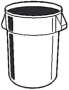 A Picture of product 860-110 Can Liner.  36" x 58".  55 Gallon.  1.00 Mil.  Black. Coreless Roll.  Interleaved.
