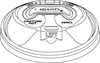 A Picture of product 120-429 Recloseable Lid.  White.  Fits 12J16, 14J16, 16J16, 20J16, 24J16, 12X16, 14X16, 16X16, 20X16, 24X16, 12U16, 16U16, 20U16, 24U16 Cups.