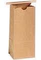 Tin Tie Bag. Natural Kraft Paper Coffee Bag with Tin Ties. Poly Lined for Flavor Protection. 4-1/4" x 2-1/2" x 9-3/4". 1 lb. Capacity.