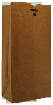 BAG GROCERY NATURAL KRAFT 16#. 7-3/4 X 4-13/16 X 16 40# BASIS WEIGHT 100% RECYCLEDREPLACES 310-209.