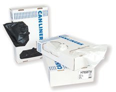 Can Liner.  24" x 23".  0.35 Mil.  8-10 Gallon.  Black Color.  Low Density. Flat Pack.