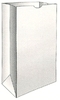 Grocery Bag. White Kraft Paper. 6#, 6" x 3-5/8" x 11-1/16".  35# Basis Weight Virgin Paper. Replaces 310-216.  500 Bags/Bale.