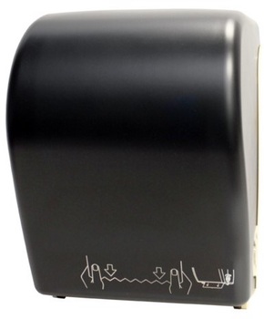 Mechanical Hands Free Hardwound Roll Towel Dispenser.