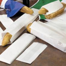 Bread Bag.  4-1/2" x 2-1/2" x 28".  Long French Bread.  White MG for crisp crusty loaves and breads hot from the oven.