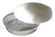 Round Aluminum Container with Cardboard Lid.  7" Diameter, 200/Case