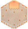 A Picture of product 528-404 Wave 3D Urinal Screens. Mango Scent. Orange.  10 Screens/Box, 6 Boxes/Case.