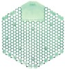 A Picture of product 528-403 Wave 3D Urinal Screens. Cucumber Melon Scent. Green. 60/Case