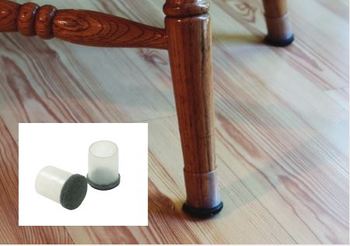 Clear Sleeve™ Floor Protectors. Fits 1 1/2 to 1 5/8 In. 100 count.