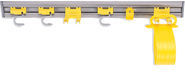 Closet Organizer and Tool Holder. S-hooks (3), Double Hook, Clip Holder, Carry Sling.. Gray Color.