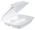 EX LG PERFORATED 3 COMP FOAM HINGED CONTAINER