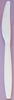 A Picture of product 191-811 Advantage Full Size Heavy Weight Polypropylene Cutlery.  Knife.  Clear Color.  Individually Wrapped.