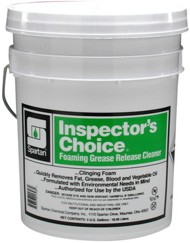 Inspector's Choice®. Clinging, Foaming Grease Release Cleaner. 5 Gallon Pail.
