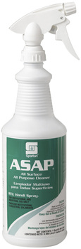 ASAP®. All Surface/All-Purpose Cleaner. Ready to Use. Includes 3 trigger sprayers. 1 Quart, 12/Case
