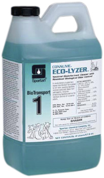 BioTransport 1 Consume Eco-Lyzer®. Neutral disinfectant cleaner with residual biological odor control. Bactericidal. Virucidal. 2 Liters.