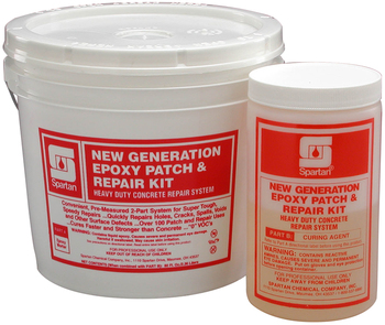 New Generation Epoxy Patch & Repair Kit. Heavy-Duty Concrete Repair System. Part A Epoxy Mortar Part B Curing Agent 80 fl. oz. 144 cubic inches .