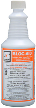 Bloc-Aid®. Drain and Sewer Cleaner/Maintainer. Ready to Use. includes gloves. 1 Quart.