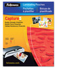 A Picture of product FEL-52040 Fellowes® ImageLast™ Laminating Pouches with UV Protection 5 mil, 9" x 11.5", Clear, 100/Pack