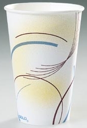 Symphony Treated-Paper Cold Cups, 12 oz, White/Beige/Red, 100/Bag, 20 Bags/Case