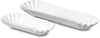 A Picture of product 193-109 HOT DOG TRAY HEAVY 8. WHITE PAPER FLUTED.