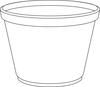 A Picture of product 193-113 Round Foam Food Containers.  12 oz Squat.  White Color.  25 Containers/Sleeve.