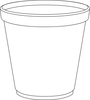 A Picture of product 193-114 Round Foam Food Containers.  16 oz Squat.  White Color.  25 Containers/Sleeve.