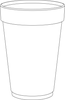 A Picture of product 193-115 Round Foam Food Containers.  32 oz Squat.  White Color.  25 Containers/Sleeve.