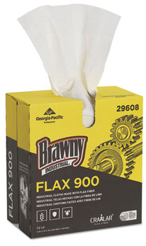Brawny Industrial® FLAX Cleaning Cloths,  9 x 16 1/2, White, 72/Box, 10 Box/Carton