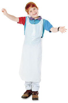 Baumgartens Children's Disposable Apron, Polypropylene, White, 100/Pack