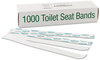 A Picture of product BGC-300591 Bagcraft Papercon® Sani/Shield Toilet Seat Bands,  Paper, Blue/White, 16" Wide x 1-1/2" Deep, 1,000/Case