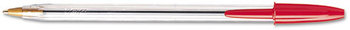 BIC® Cristal® Xtra Smooth Ballpoint Pen,  Red Ink, 1mm, Medium, Dozen