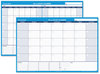 A Picture of product AAG-PM33328 AT-A-GLANCE® 30/60-Day Undated Horizontal Erasable Wall Planner 48 x 32, White/Blue Sheets,
