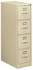 A Picture of product HON-314PL HON® 310 Series Vertical File 4 Letter-Size Drawers, Putty, 15" x 26.5" 52"