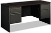 A Picture of product HON-38852NS HON® 38000 Series™ Kneespace Credenza 60w x 24d 29.5h, Mahogany/Charcoal