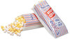 A Picture of product BGC-300471 Bagcraft Papercon® Pinch-Bottom Paper Popcorn Bag,  4w x 1-1/2d x 8h, Blue/Red/White, 1000/Carton