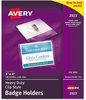 A Picture of product AVE-2923 Avery® Heavy-Duty Badge Holders Clip-Style Horizontal, 4 x 3, Clear, 100/Box