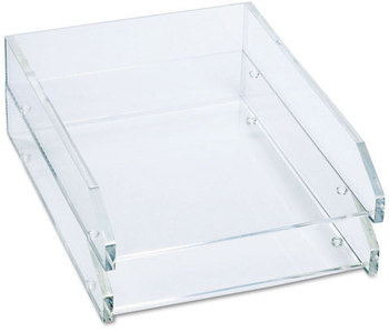 Kantek Clear Acrylic Letter Tray,  Two Tier, Acrylic, Clear
