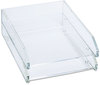 A Picture of product KTK-AD15 Kantek Clear Acrylic Letter Tray,  Two Tier, Acrylic, Clear