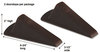 A Picture of product MAS-00969 Master Caster® Giant Foot® Doorstop,  No-Slip Rubber Wedge, 3-1/2w x 6-3/4d x 2h, Brown, 2/Pack