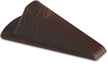 Master Caster® Giant Foot® Doorstop,  No-Slip Rubber Wedge, 3-1/2w x 6-3/4d x 2h, Brown, 2/Pack