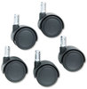 A Picture of product MAS-64334 Master Caster® Safety Casters, Standard Neck, Polyurethane, B Stem, 110 lbs./Caster, 5/Set