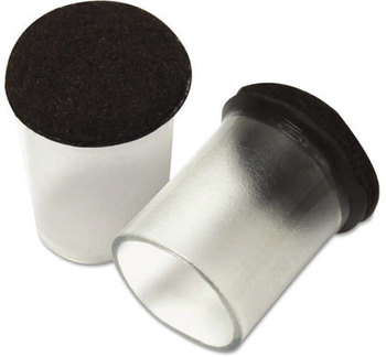 Master Caster® Like New Solutions Floor Savers,  Floor Savers, 1.38 in, Clear/Gray, 8 per Pack