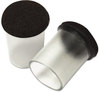 A Picture of product MAS-88450 Master Caster® Like New Solutions Floor Savers,  Floor Savers, 1.38 in, Clear/Gray, 8 per Pack