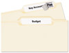 A Picture of product AVE-75366 Avery® Permanent TrueBlock® File Folder Labels with Sure Feed® Technology 0.66 x 3.44, White, 30/Sheet, 60 Sheets/Box