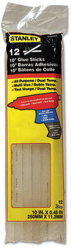 Stanley® Dual Temperature 10" Glue Sticks, Clear, 12/Pack