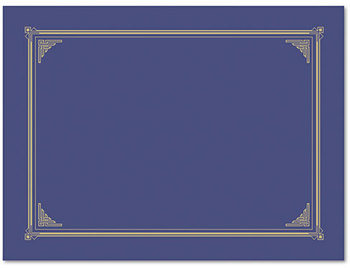 Geographics® Certificate/Document Cover, 12 1/2 x 9 3/4, Metallic Blue, 6/Pack