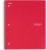 A Picture of product MEA-06190 Five Star® Wirebound Notebook,  8 1/2 x 11, 1 Subject, White, 100 Sheets, Assorted