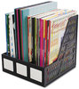 A Picture of product AVT-34091 Advantus® Magazine File,  Three Slots, Black